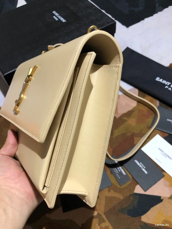 IN SUNSET YSL SMOOTH MEDIUM SATCHEL LEATHER 0805